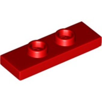 Plaat, aangepast 1x3 met 2 studs 34103 nieuw  rood (05)