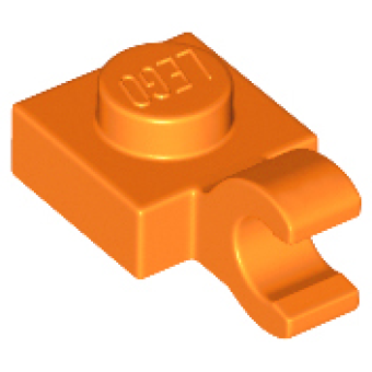 Plaat, aangepast 1x1 open o-clip horizontale houder 61252 nieuw oranje (04)