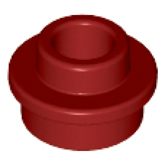 Plaat, rond 1x1 open stud 85861 6168645 gebruikt Donker rood (59)