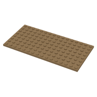 Plaat 8x16 92438 nieuw Donker creme (tan) (69)