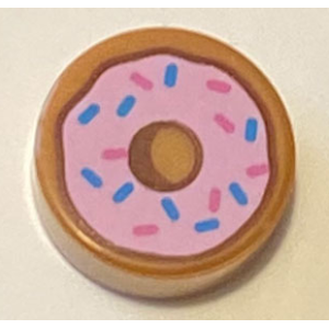 Tegel 1 x 1 Plak met Donut Patroon  98138pb182  nieuw Caramel (medium nougat) (150)