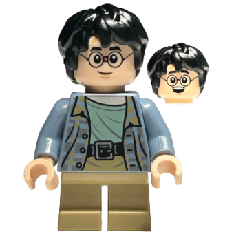 Harry Potter, Sand Blue Jacket, Dark Tan Short Legs, Broken Glasses hp449 nieuw