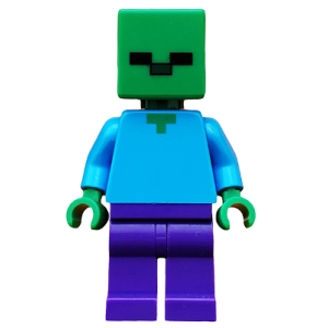 Minifiguren, Minecraft Zombie, min010. nieuw