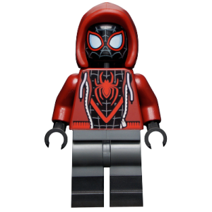 Spider-Man (Miles Morales) - Dark Red Hood, Black Lower Legs SH679. nieuw