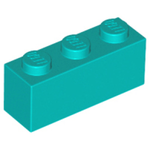 Steen 1x3 3622 gebruikt Donker turquoise (39)