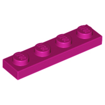 Plaat 1x4 3710 gebruikt Magenta (71)